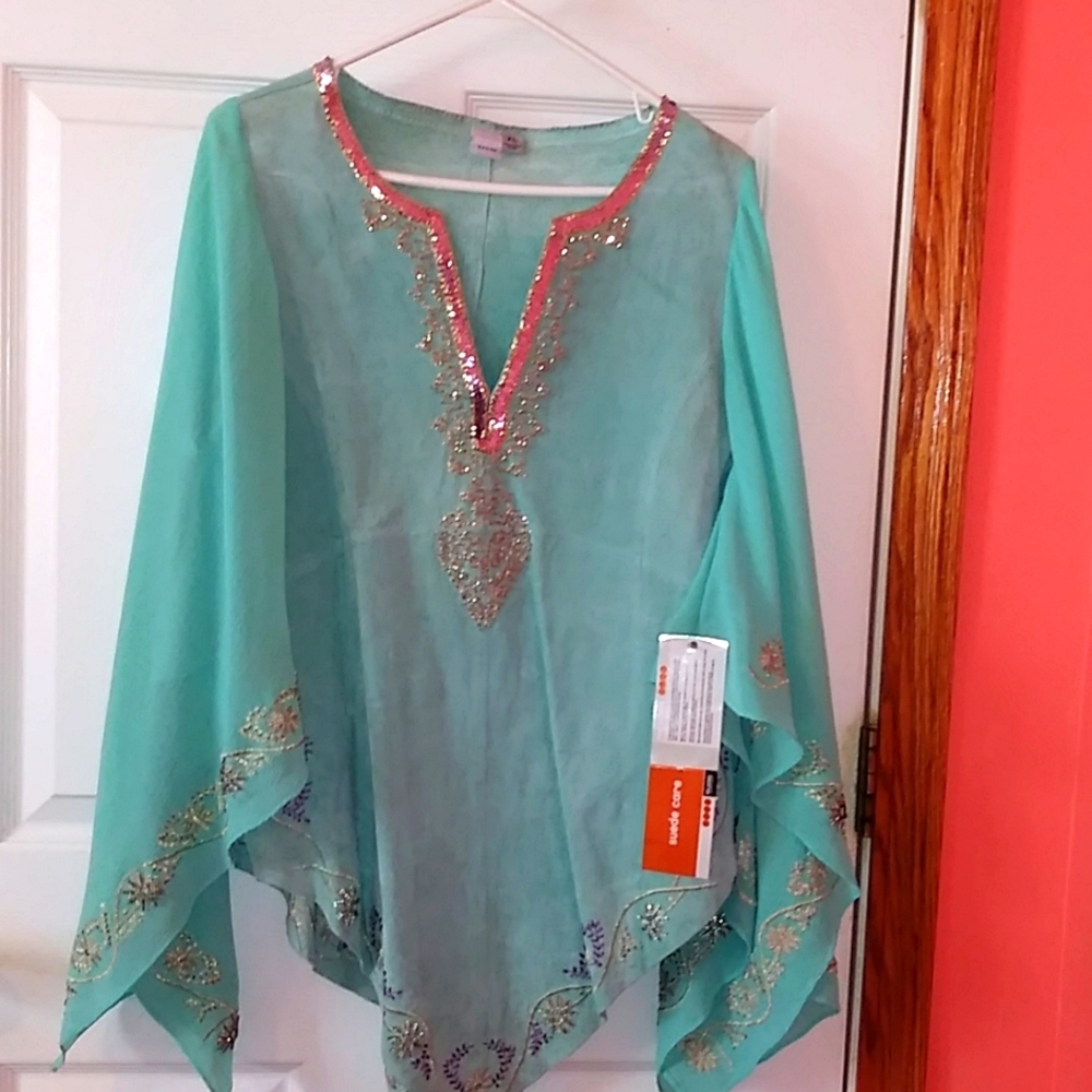 Vintage Wilson's Maxima suede women's sequined blouse xL still has tag